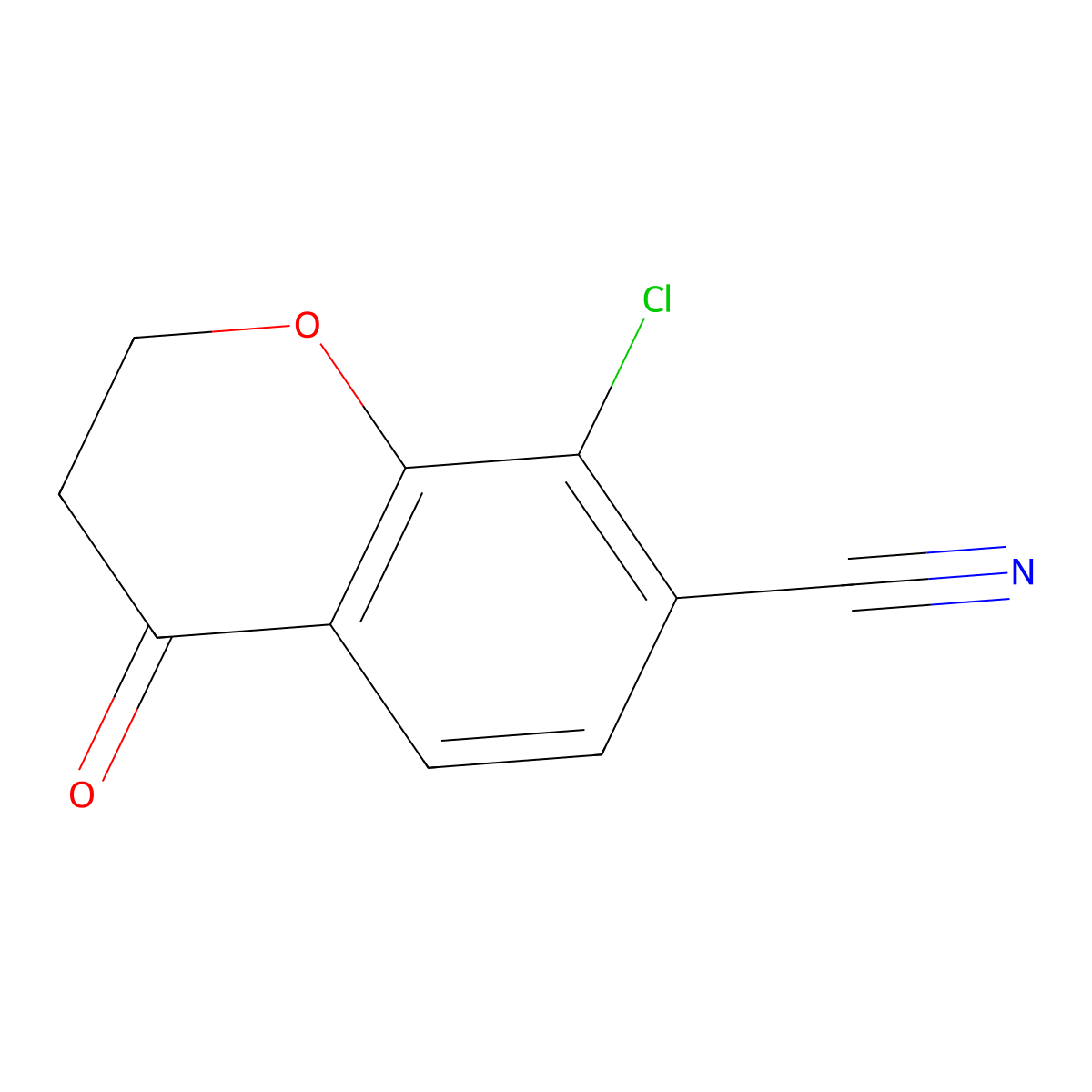 8-Chloro-4-oxochromane-7-carbonitrile molecular structure, CAS 1273664-35-9