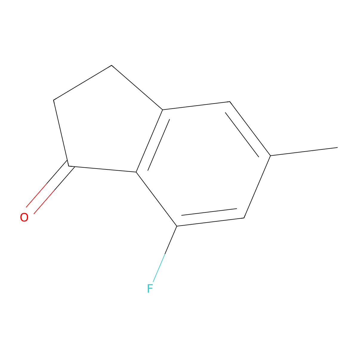 7-Fluoro-5-methyl-2,3-dihydro-1H-inden-1-one molecular structure, CAS 1273664-73-5