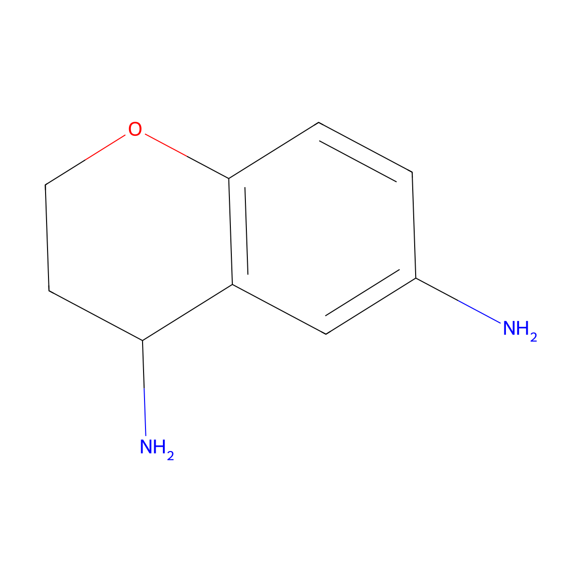 3,4-dihydro-2H-1-benzopyran-4,6-diamine molecular structure, CAS 1273666-39-9