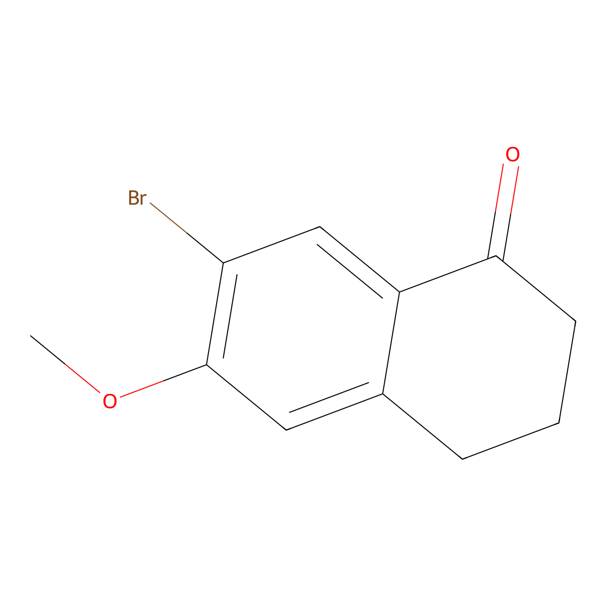 7-Bromo-6-methoxy-3,4-dihydronaphthalen-1(2H)-one molecular structure, CAS 1273666-60-6