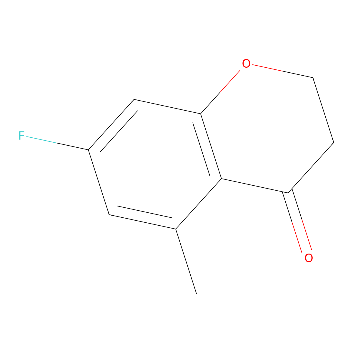 7-Fluoro-5-methyl-3,4-dihydro-2H-1-benzopyran-4-one molecular structure, CAS 1273666-67-3