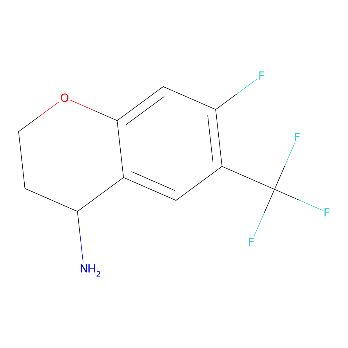 7-Fluoro-6-(trifluoromethyl)chroman-4-amine molecular structure, CAS 1273666-87-7