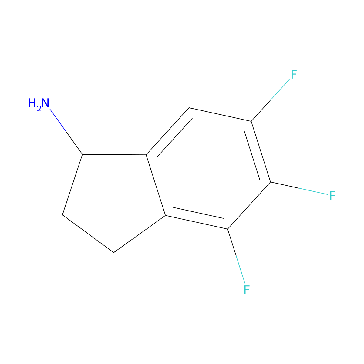 4,5,6-trifluoro-2,3-dihydro-1H-inden-1-amine molecular structure, CAS 1273667-31-4