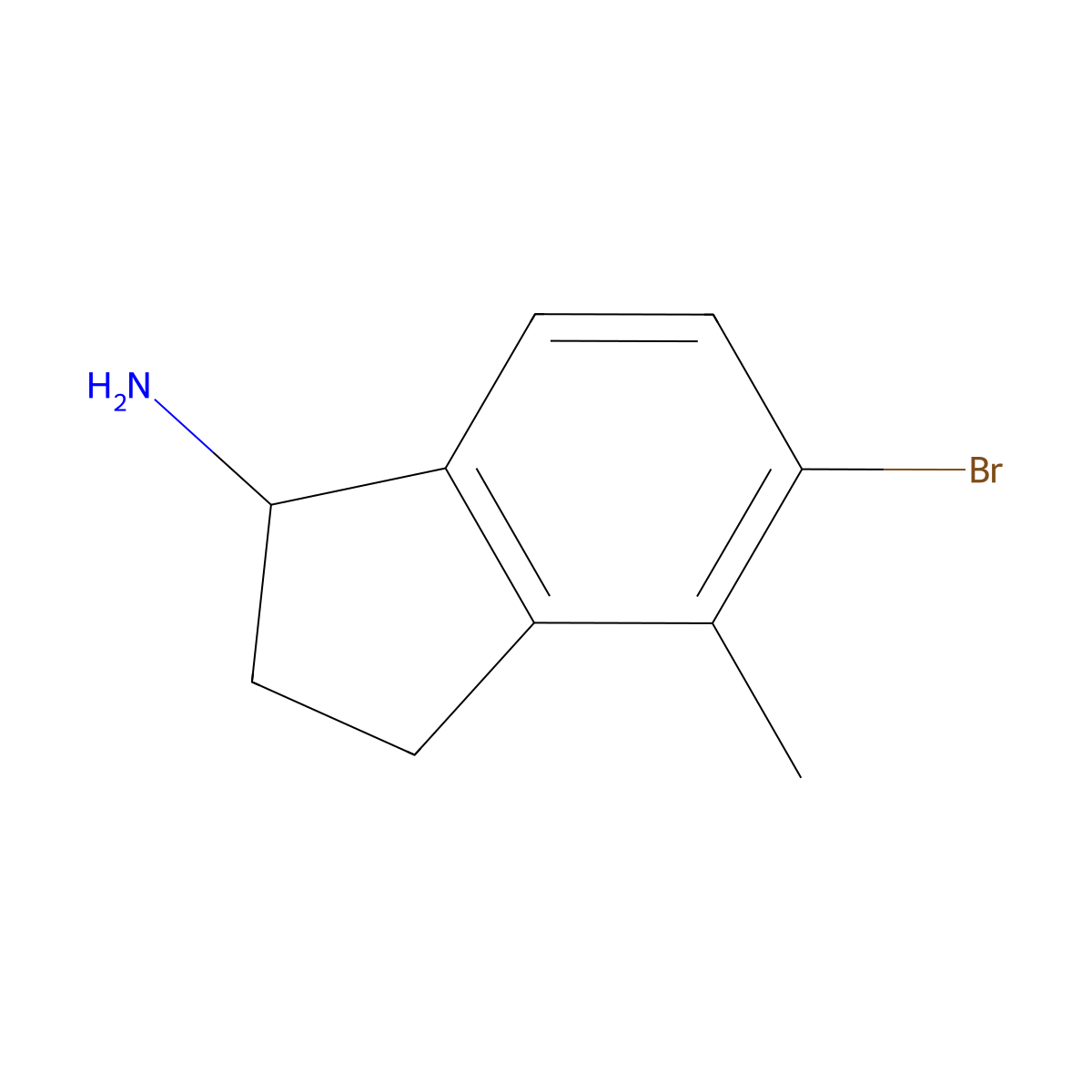 5-Bromo-4-methyl-2,3-dihydro-1H-inden-1-amine molecular structure, CAS 1273667-47-2