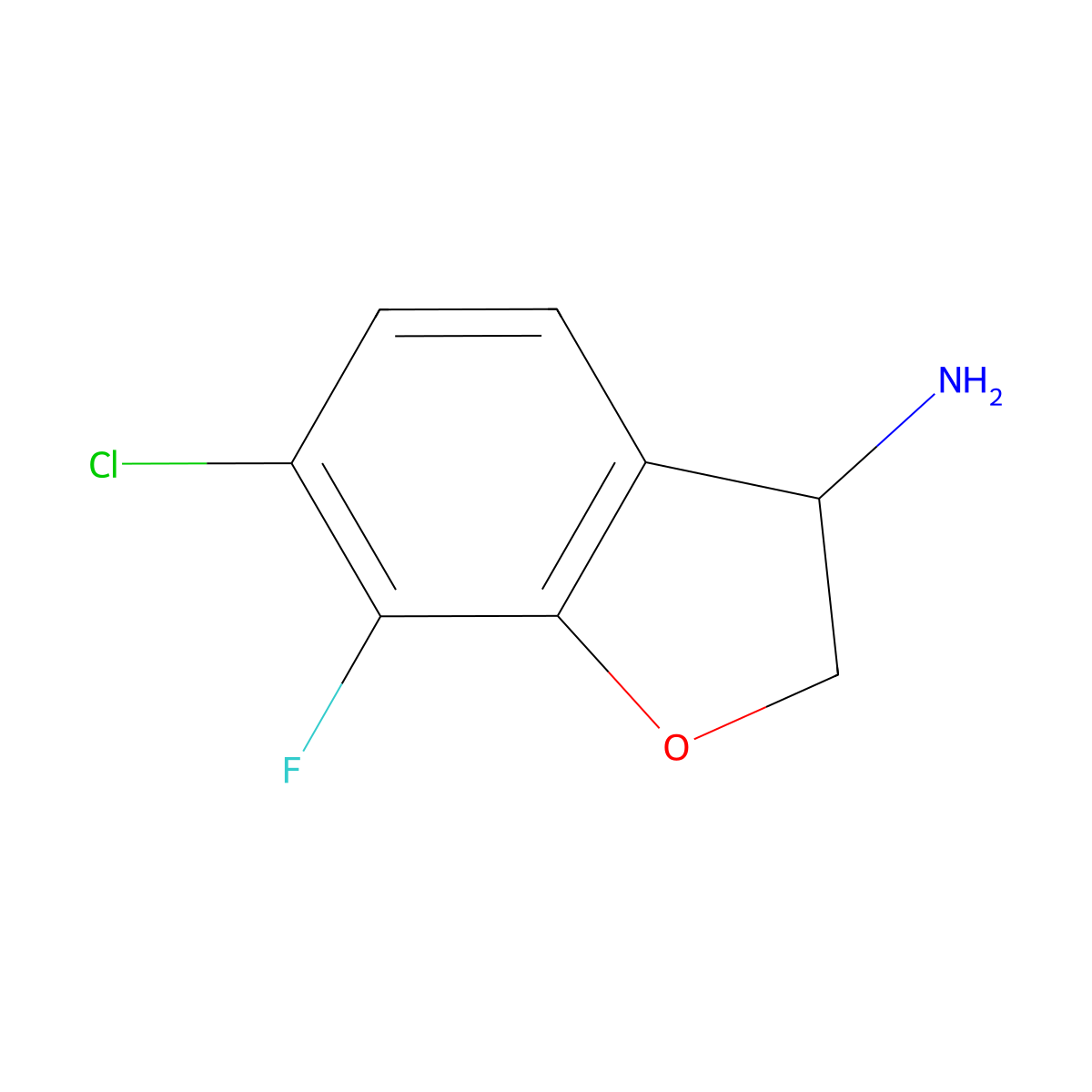 6-Chloro-7-fluoro-2,3-dihydrobenzo[B]furan-3-ylamine molecular structure, CAS 1273667-50-7