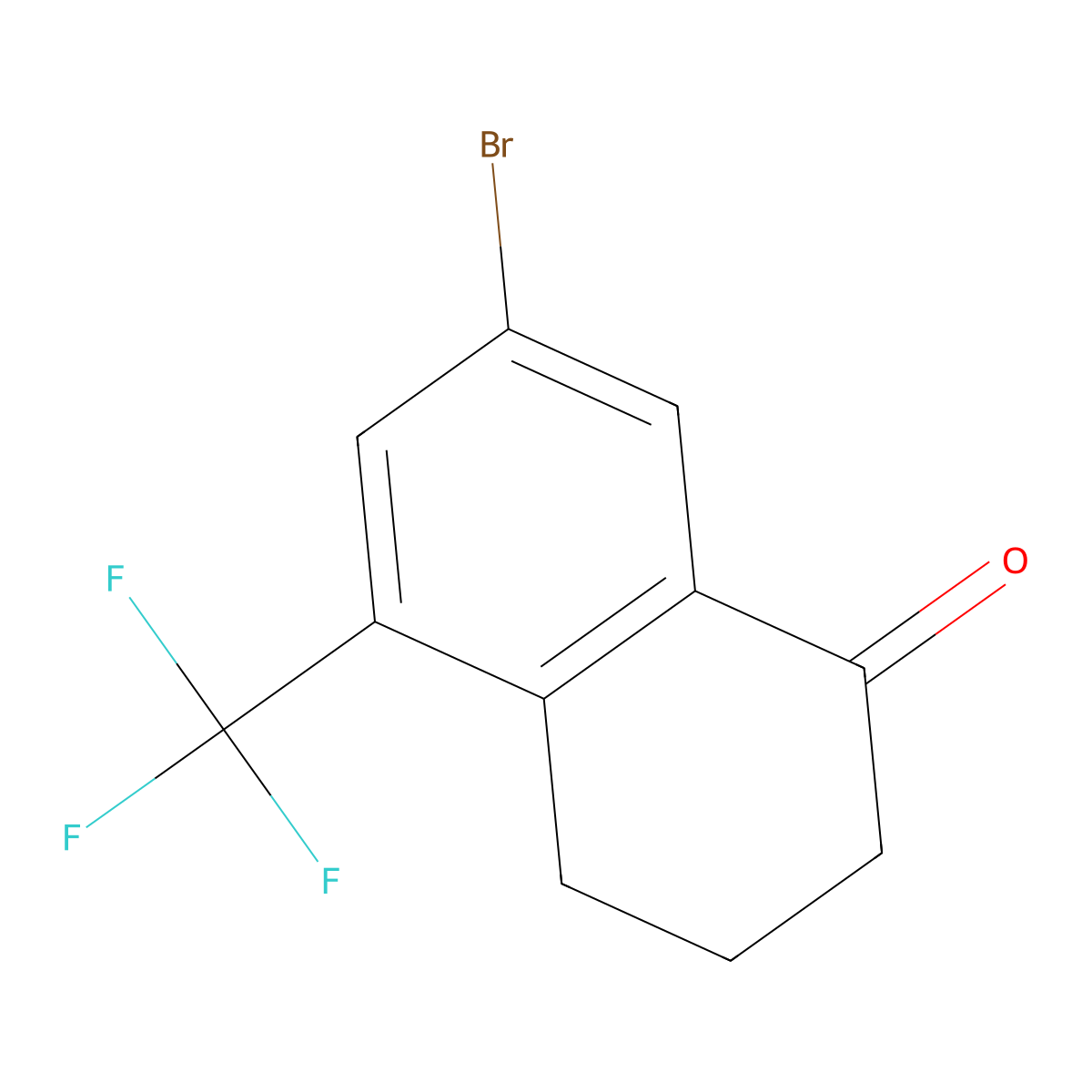 7-Bromo-5-(trifluoromethyl)-3,4-dihydronaphthalen-1(2H)-one molecular structure, CAS 1273673-31-6