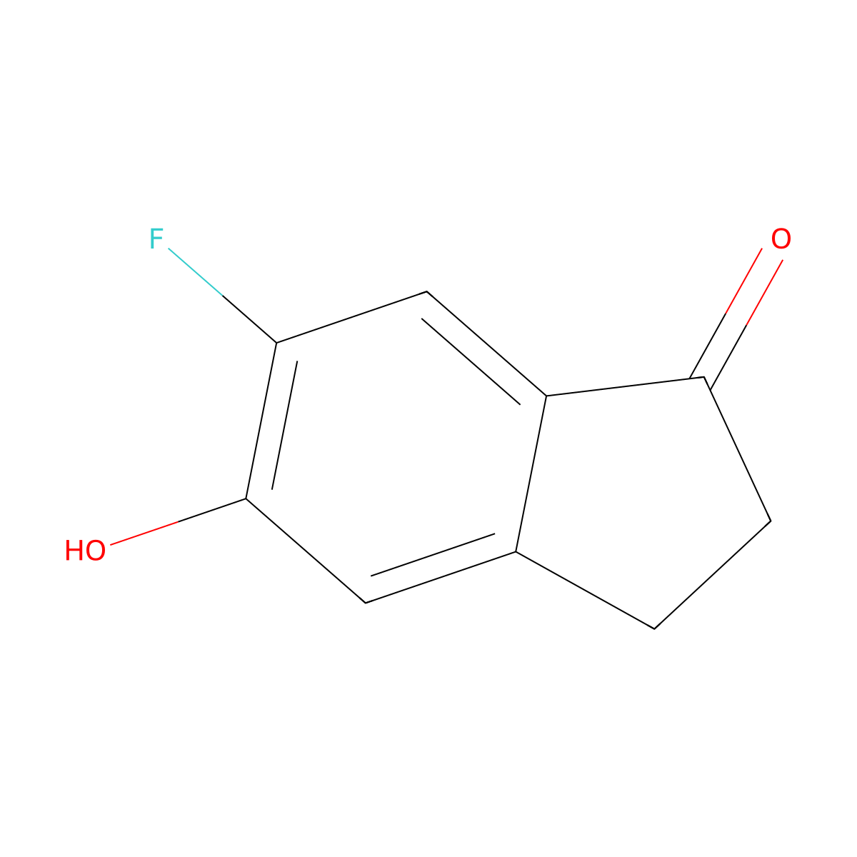 6-Fluoro-5-hydroxy-indan-1-one molecular structure, CAS 1273673-55-4