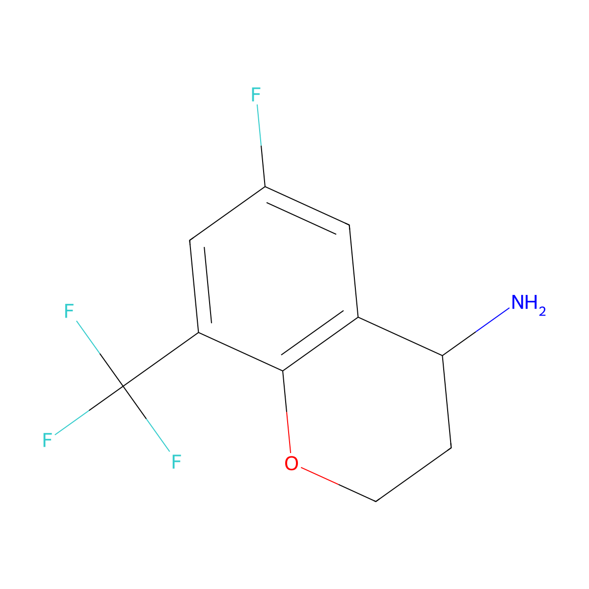 6-Fluoro-8-(trifluoromethyl)chroman-4-amine molecular structure, CAS 1273677-72-7