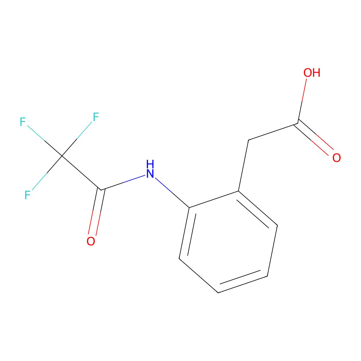 2-(2-(2,2,2-Trifluoroacetamido)phenyl)acetic acid molecular structure, CAS 1273678-30-0