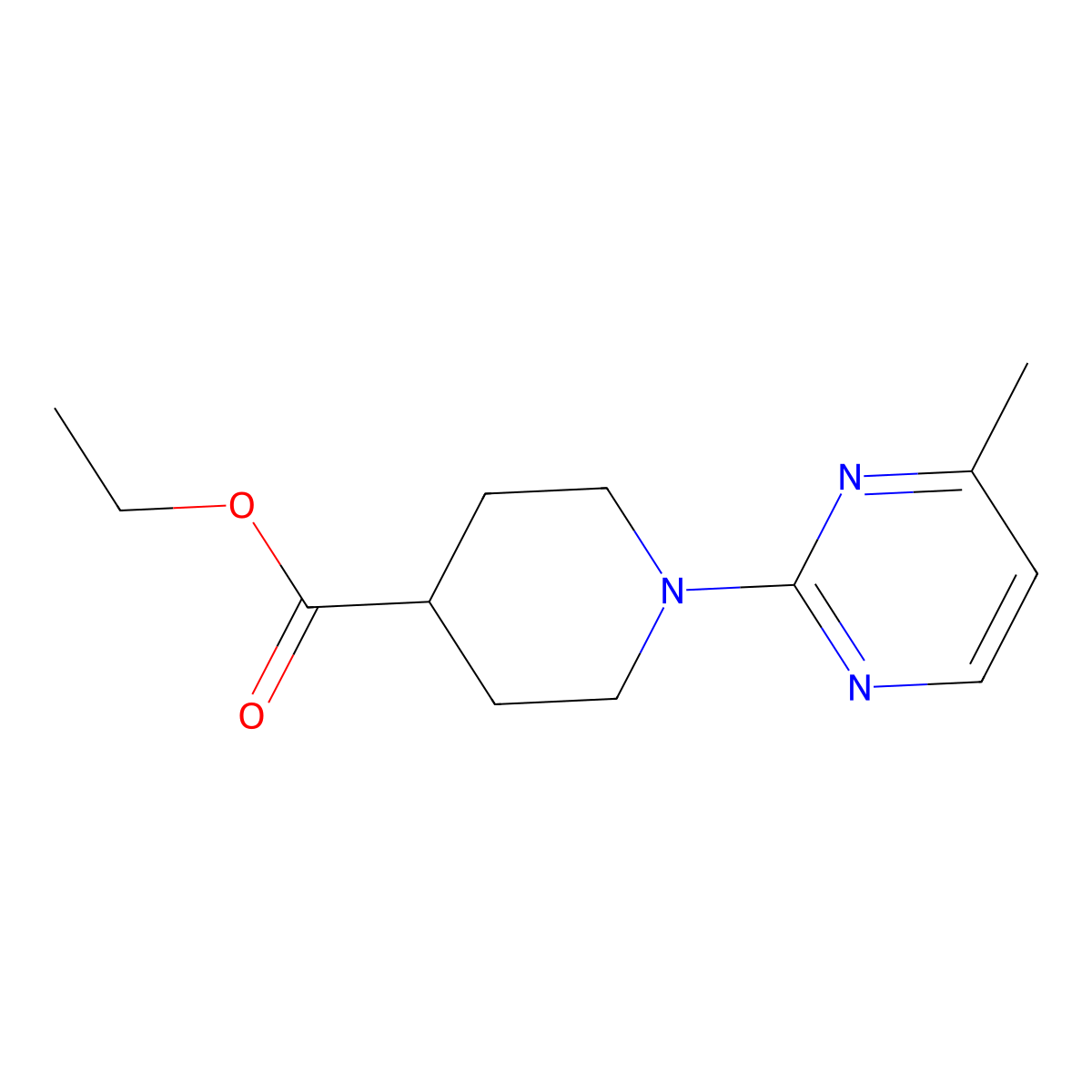 Ethyl 1-(4-methylpyrimidin-2-yl)piperidine-4-carboxylate molecular structure, CAS 1273680-69-5