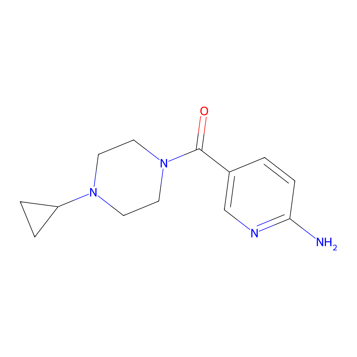 5-(4-Cyclopropylpiperazine-1-carbonyl)pyridin-2-amine molecular structure, CAS 1273693-56-3