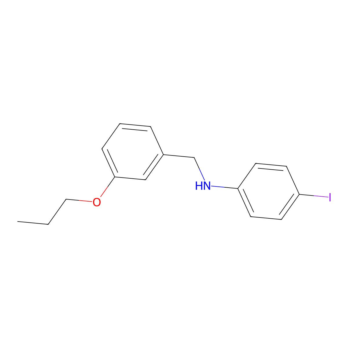 N-(4-Iodophenyl)-3-propoxybenzenemethanamine molecular structure, CAS 1273702-45-6