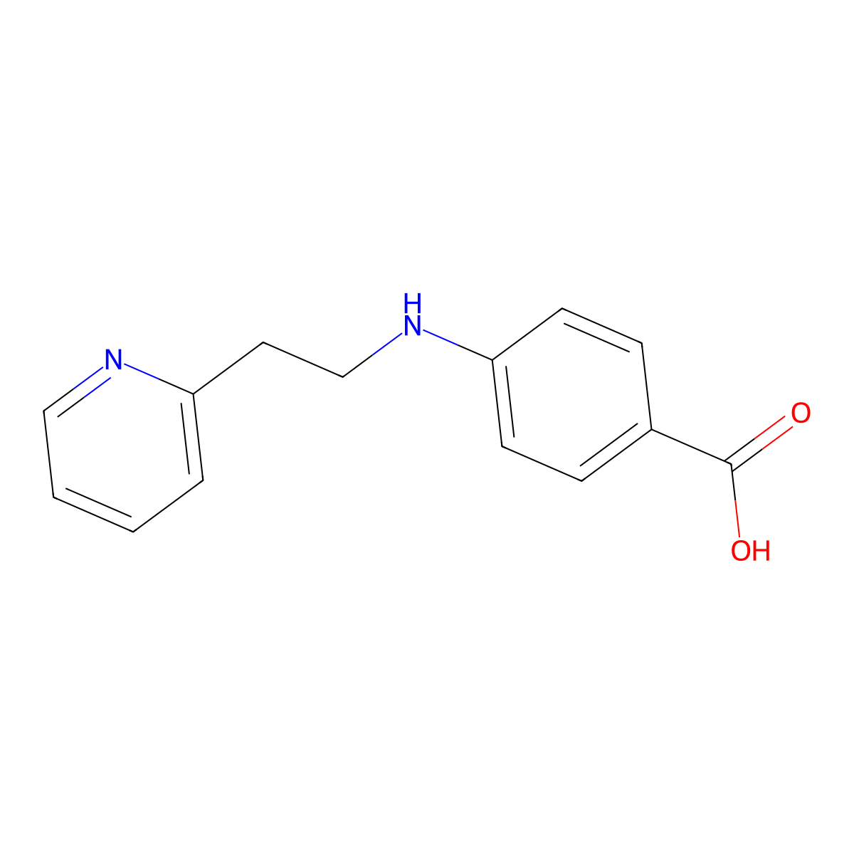 4-{[2-(Pyridin-2-yl)ethyl]amino}benzoic acid molecular structure, CAS 1273704-74-7