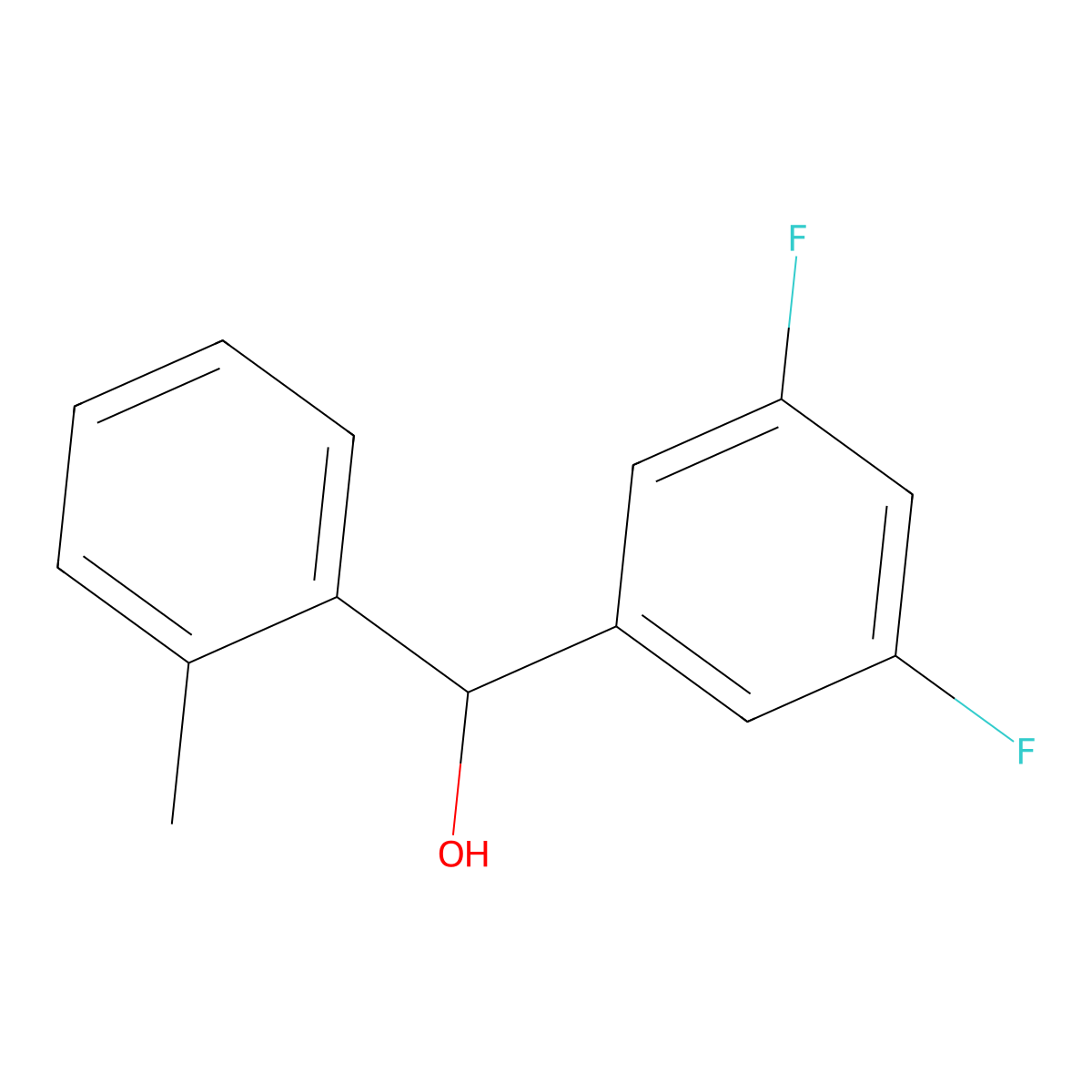 (3,5-Difluorophenyl)(o-tolyl)methanol molecular structure, CAS 1273743-01-3