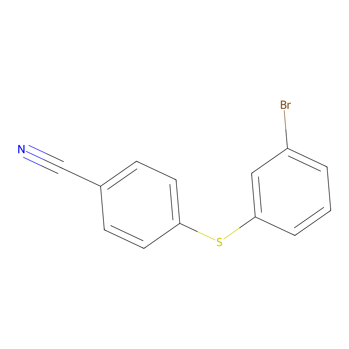 4-[(3-Bromophenyl)sulfanyl]benzonitrile molecular structure, CAS 1273744-84-5