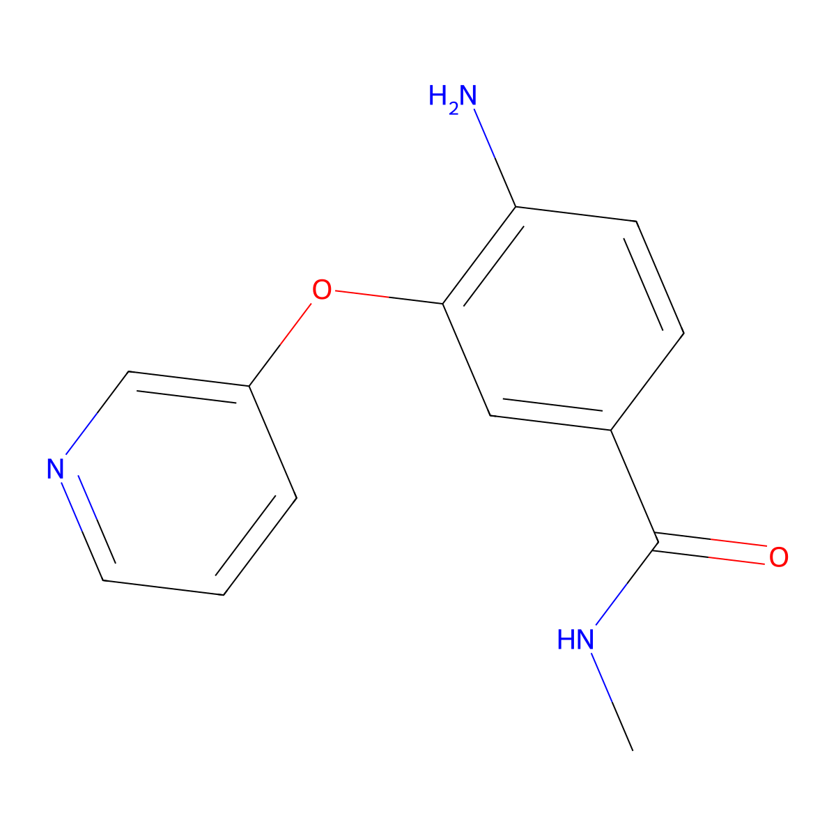 4-amino-N-methyl-3-(pyridin-3-yloxy)benzamide molecular structure, CAS 1273763-94-2