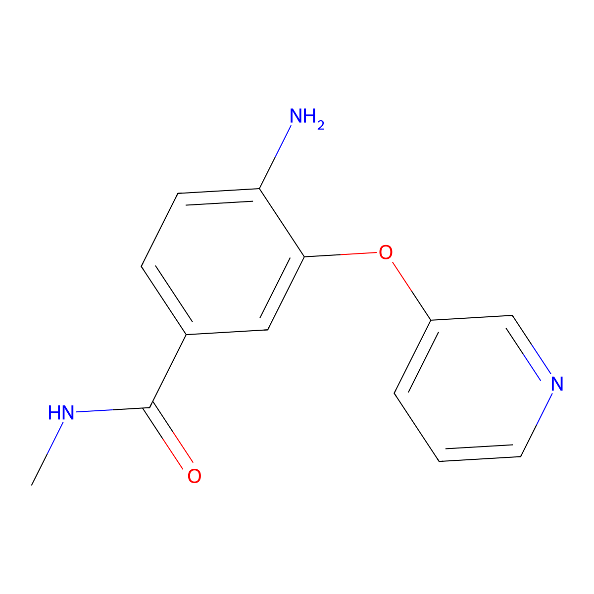 4-amino-N-methyl-3-(pyridin-3-yloxy)benzamide molecular structure, CAS 1273763-94-2