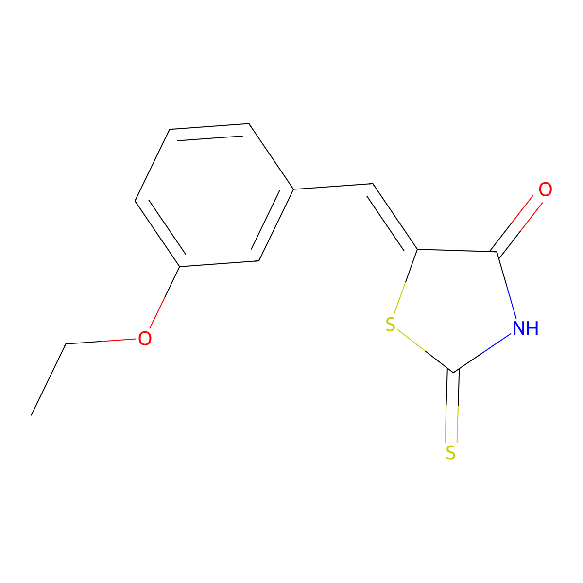 5-[(3-Ethoxyphenyl)methylidene]-2-sulfanylidene-1,3-thiazolidin-4-one molecular structure, CAS 127378-24-9