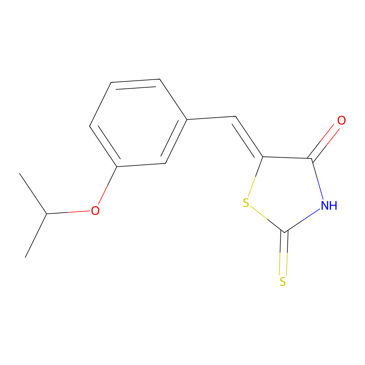 5-[(3-Propan-2-yloxyphenyl)methylidene]-2-sulfanylidene-1,3-thiazolidin-4-one molecular structure, CAS 127378-77-2