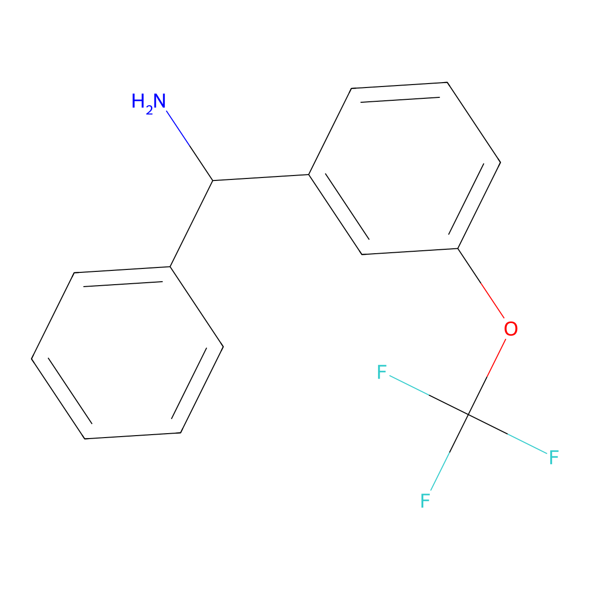 Phenyl(3-(trifluoromethoxy)phenyl)methanamine molecular structure, CAS 1273781-02-4