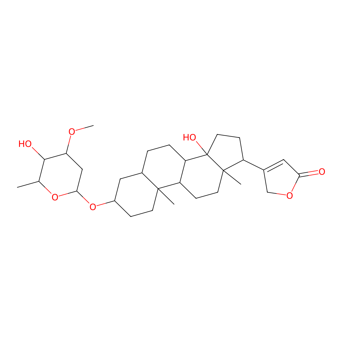 Odoroside A molecular structure, CAS 12738-19-1