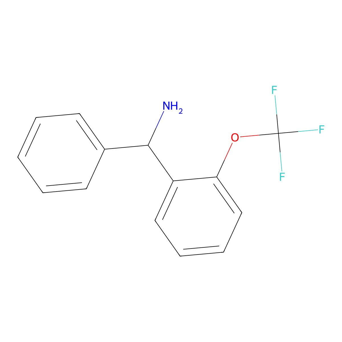 Phenyl[2-(trifluoromethoxy)phenyl]methanamine molecular structure, CAS 1273815-40-9