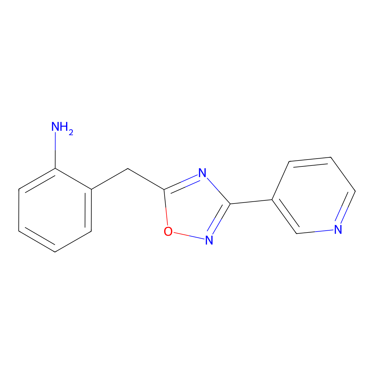 2-((3-(Pyridin-3-yl)-1,2,4-oxadiazol-5-yl)methyl)aniline molecular structure, CAS 1273824-82-0