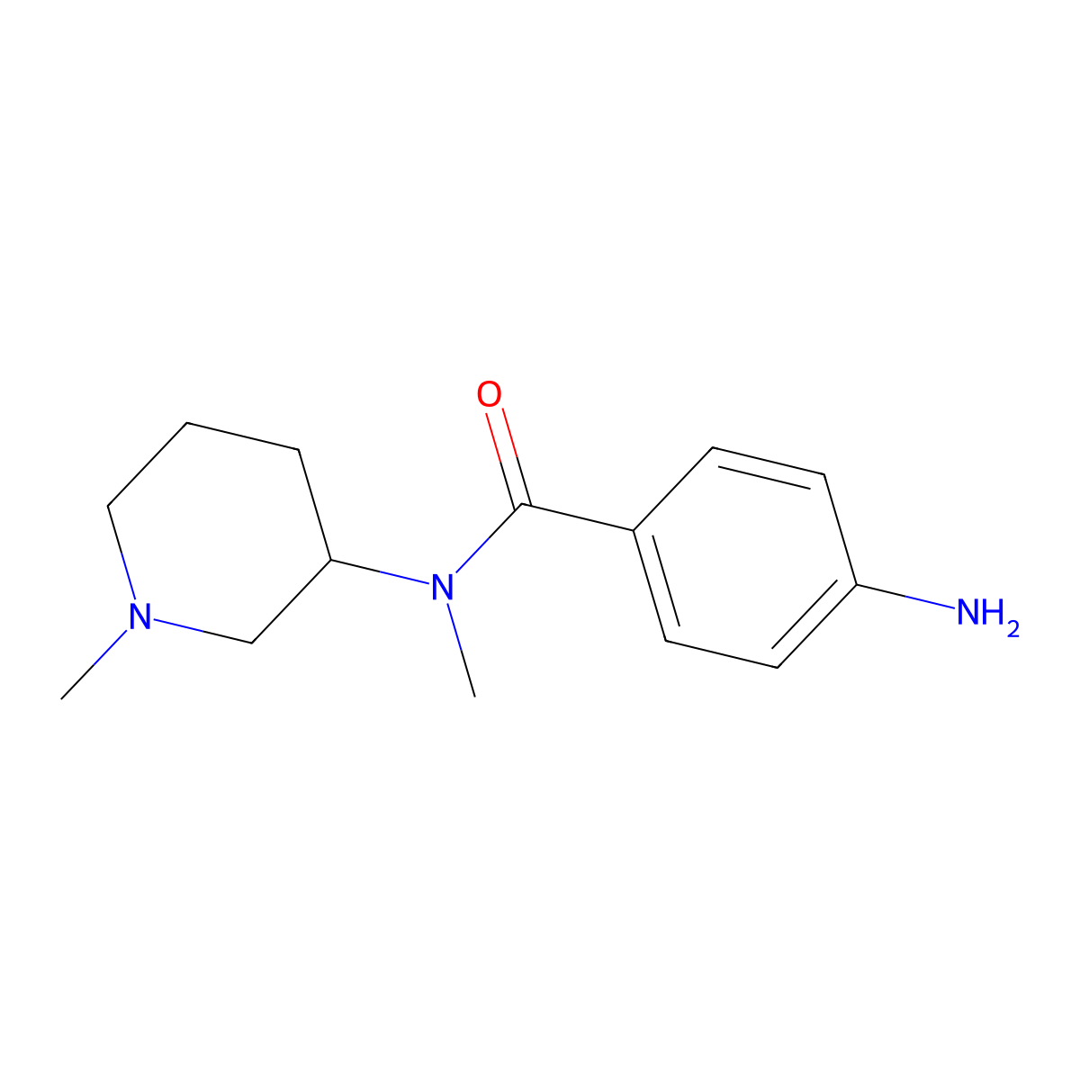 4-amino-N-methyl-N-(1-methylpiperidin-3-yl)benzamide molecular structure, CAS 1273825-09-4