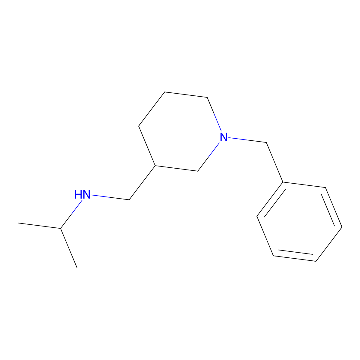 (1-Benzyl-piperidin-3-ylmethyl)-isopropyl-amine molecular structure, CAS 1273848-19-3