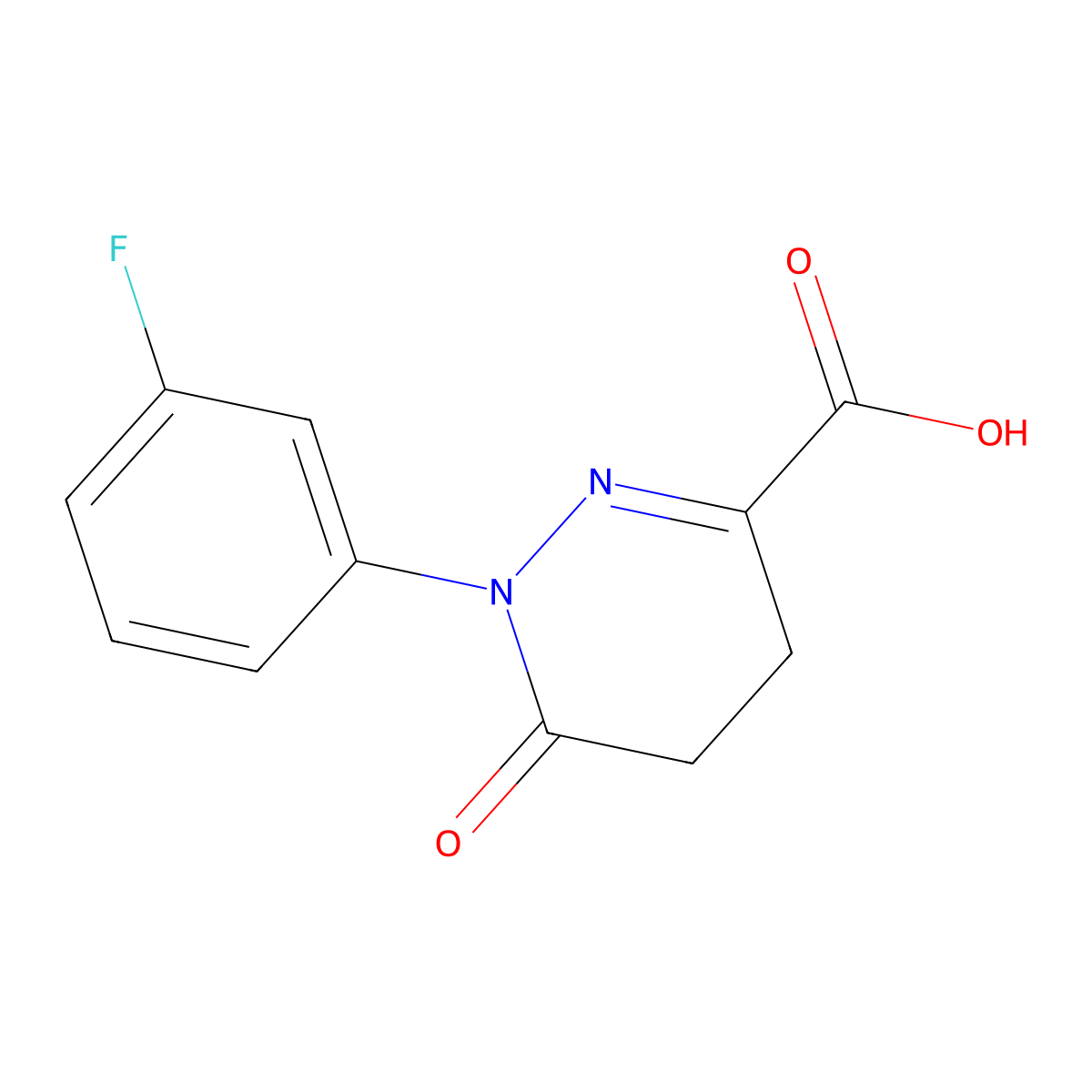 1-(3-Fluorophenyl)-6-oxo-1,4,5,6-tetrahydropyridazine-3-carboxylic acid molecular structure, CAS 1273860-31-3