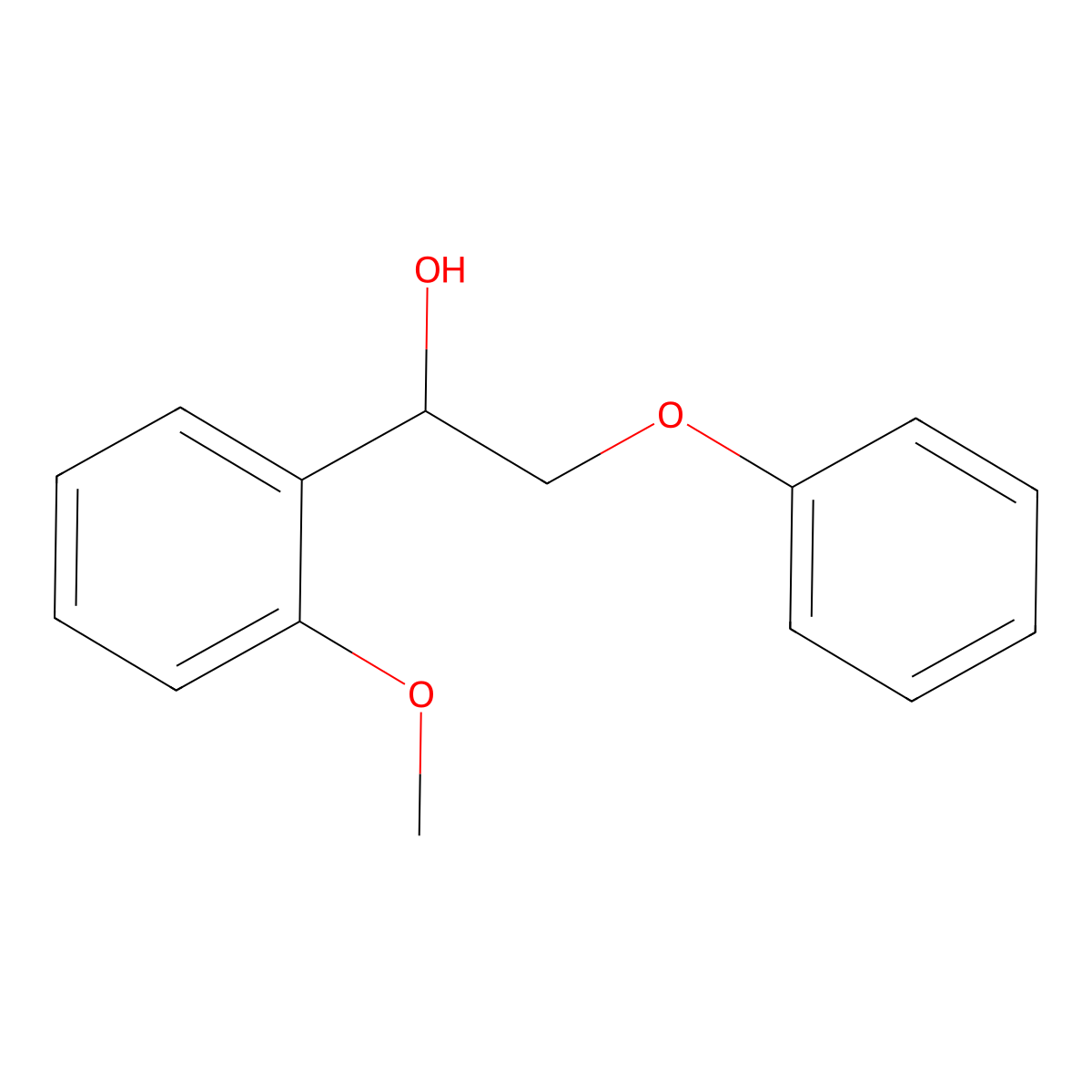 1-(2-Methoxyphenyl)-2-phenoxyethanol molecular structure, CAS 1273871-61-6