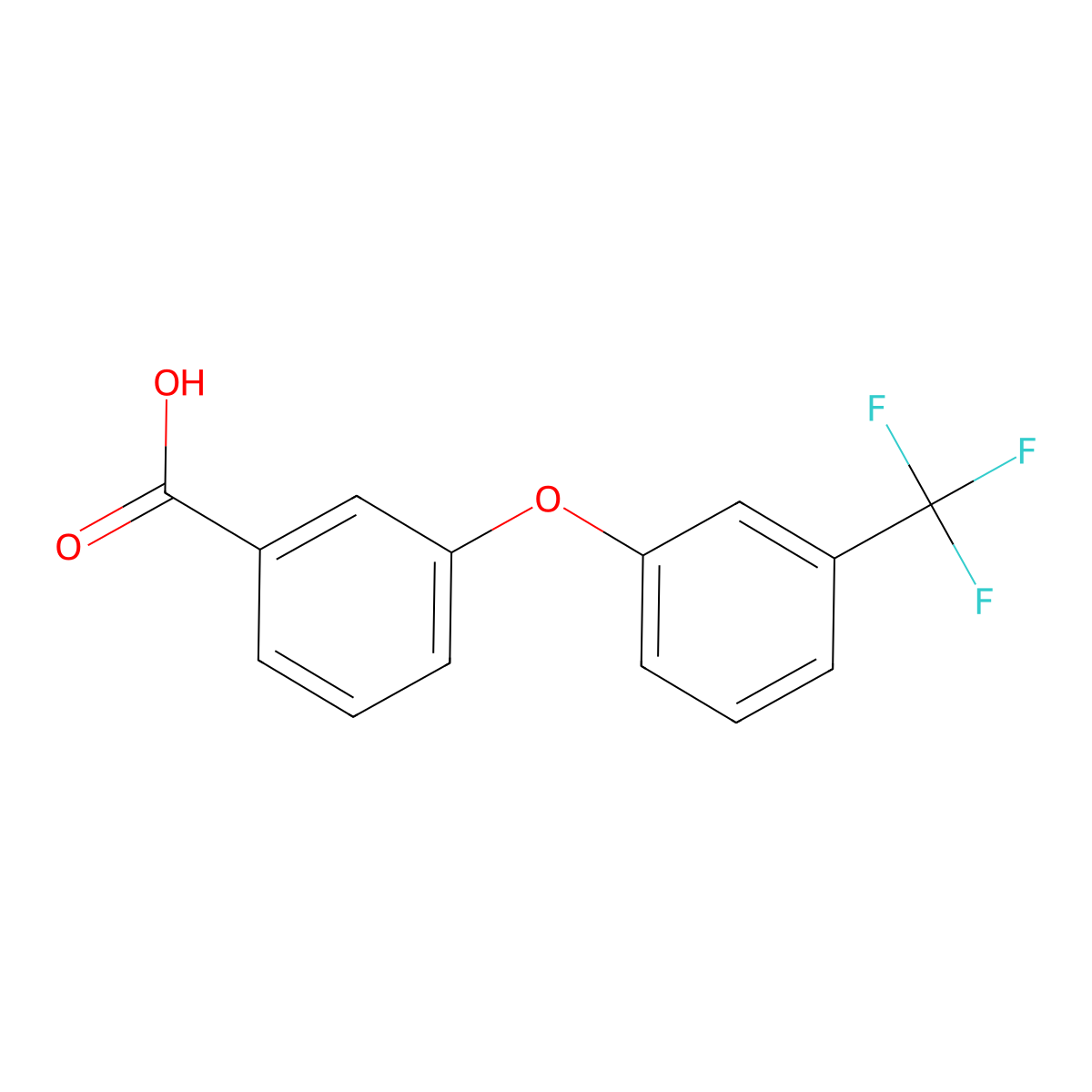 3-(3-(trifluoromethyl)phenoxy)benzoic Acid molecular structure, CAS 127389-09-7