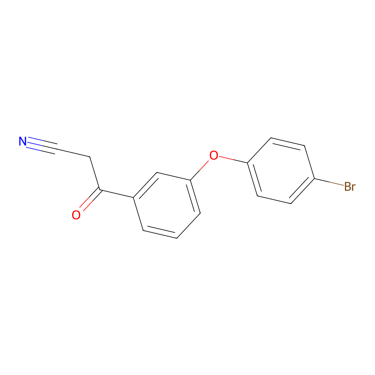 3-[3-(4-Bromophenoxy)phenyl]-3-oxopropanenitrile molecular structure, CAS 127389-37-1