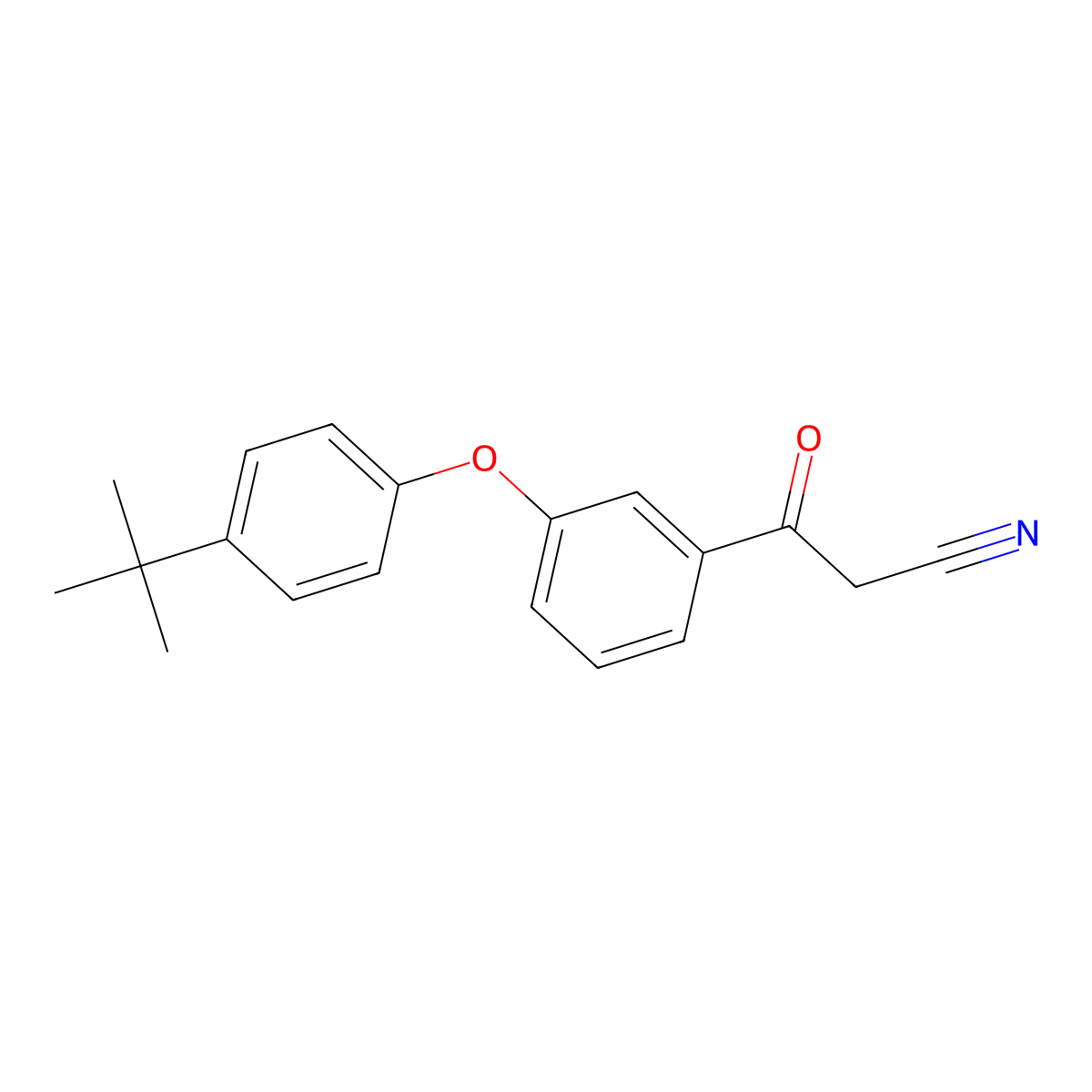 3-[3-(4-Tert-butylphenoxy)phenyl]-3-oxopropanenitrile molecular structure, CAS 127389-38-2