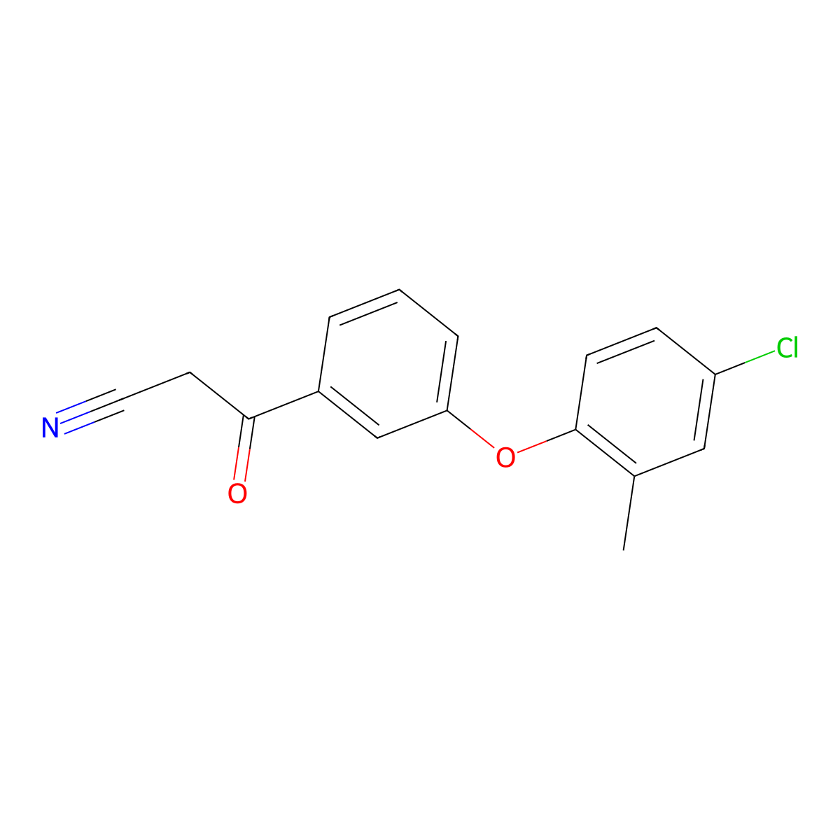 3-[3-(4-Chloro-2-methylphenoxy)phenyl]-3-oxopropanenitrile molecular structure, CAS 127389-40-6