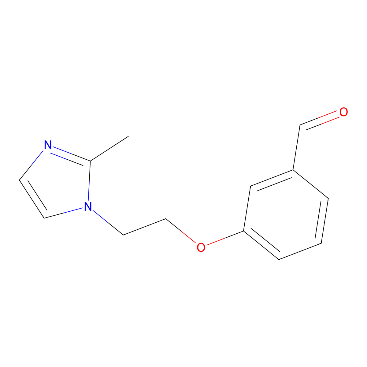 3-(2-(2-methyl-1H-imidazol-1-yl)ethoxy)benzaldehyde molecular structure, CAS 1273949-99-7