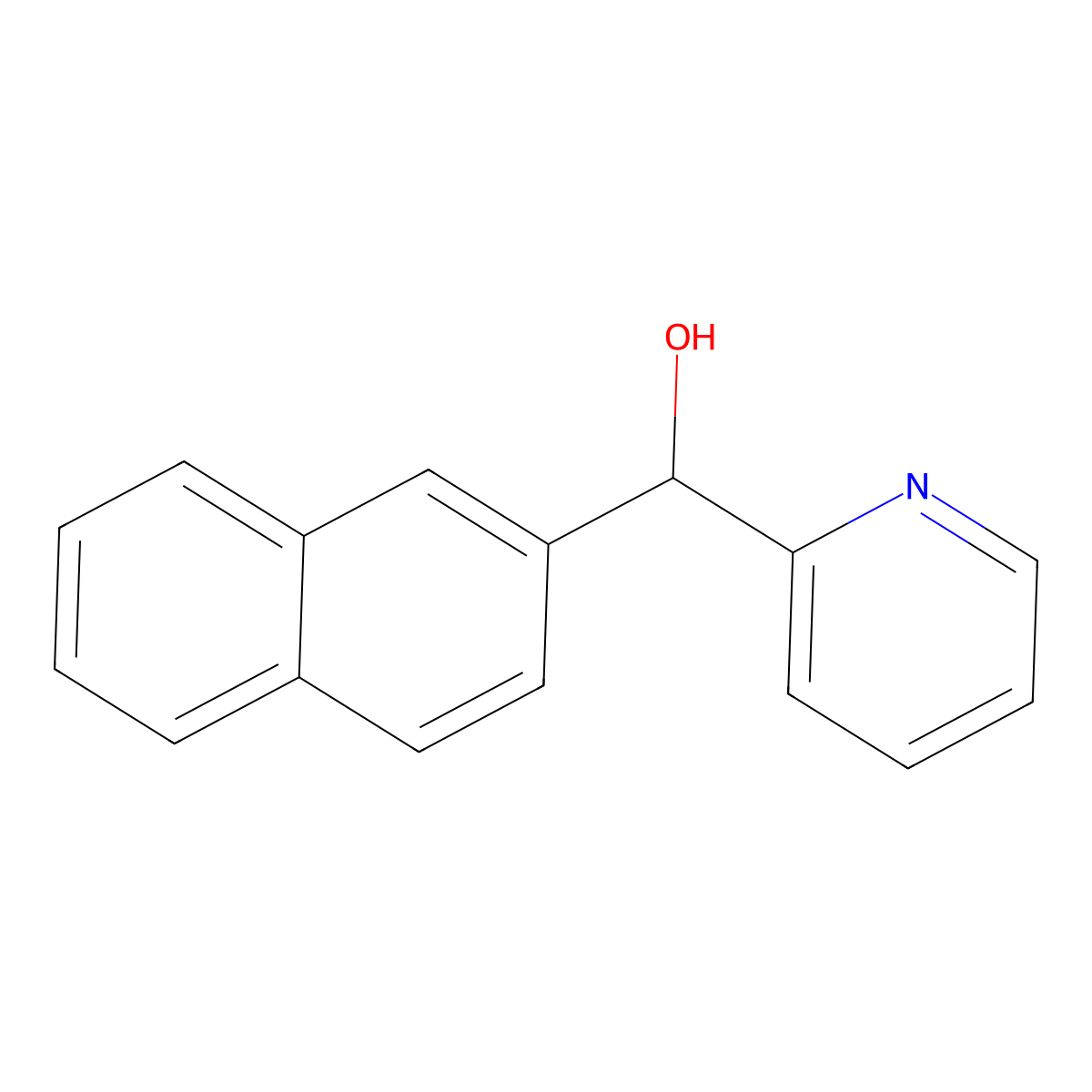 Naphthalen-2-yl(pyridin-2-yl)methanol molecular structure, CAS 1273957-37-1
