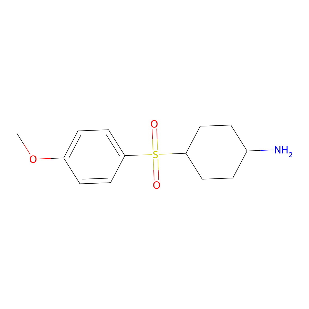 4-(4-Methoxybenzenesulfonyl)cyclohexan-1-amine molecular structure, CAS 1273959-94-6