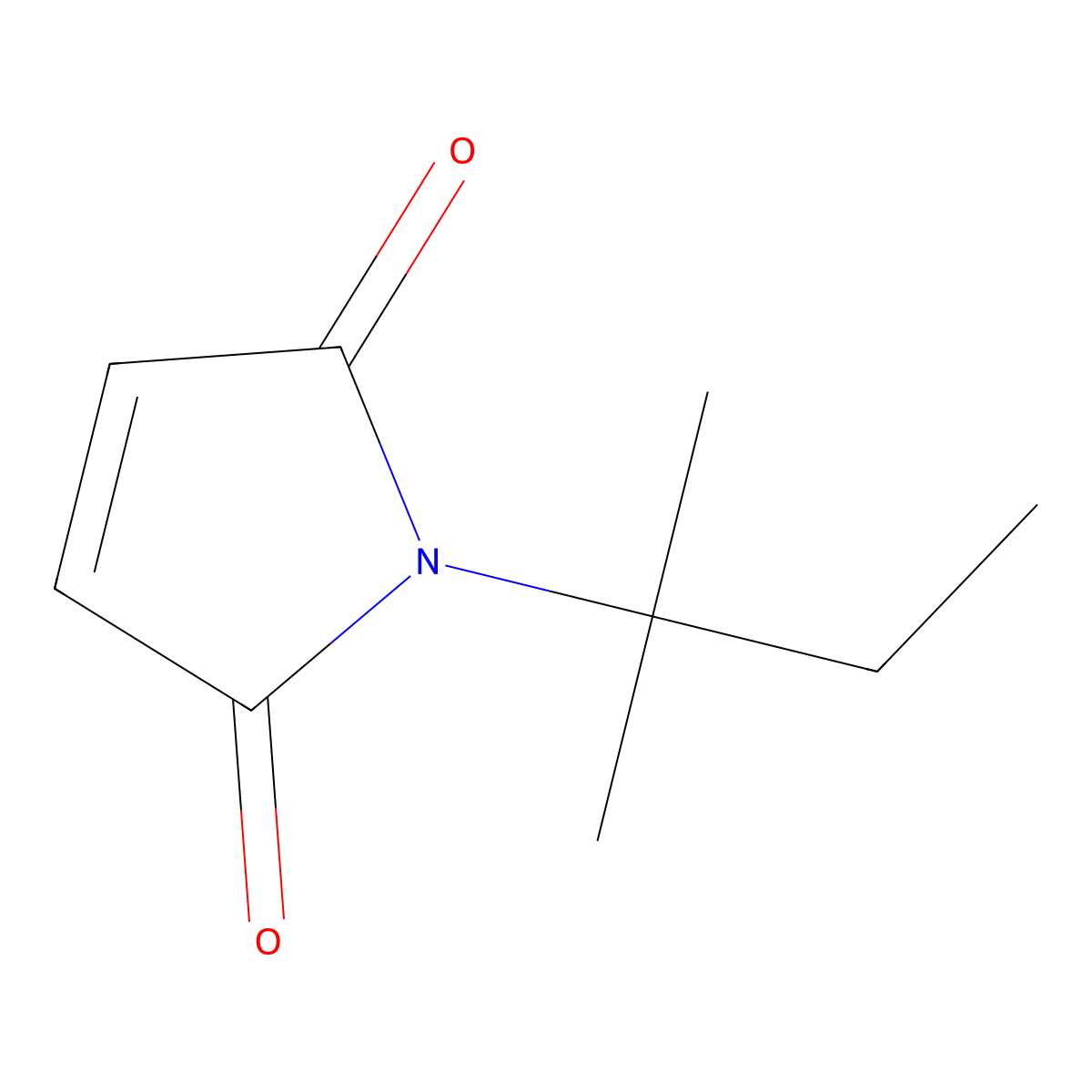 1-(2-methylbutan-2-yl)-2,5-dihydro-1H-pyrrole-2,5-dione molecular structure, CAS 127397-40-4