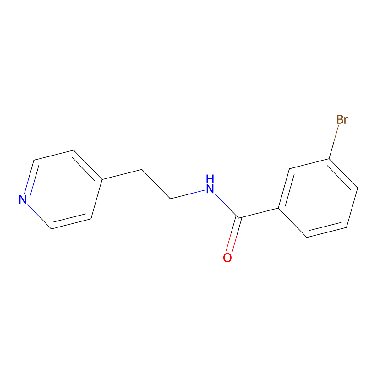 3-Bromo-N-[2-(4-pyridinyl)ethyl]benzamide molecular structure, CAS 1273980-51-0