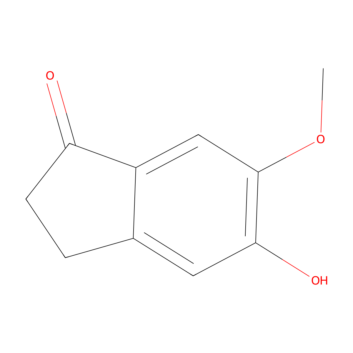 5-Hydroxy-6-methoxy-2,3-dihydro-1H-inden-1-one molecular structure, CAS 127399-78-4