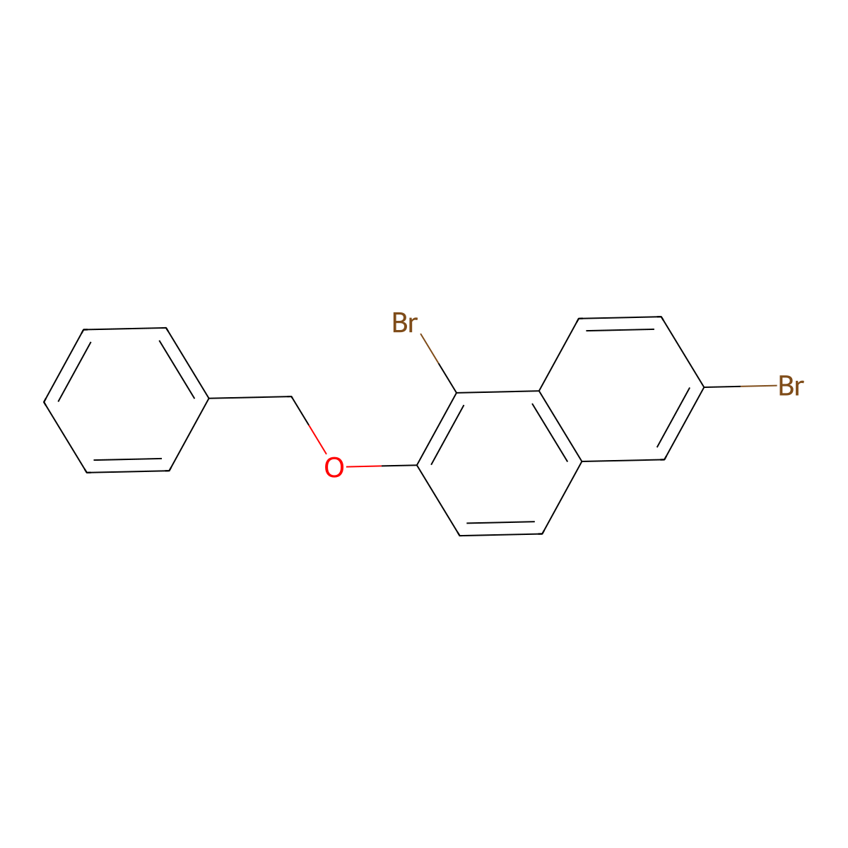 1,6-Dibromo-2-(phenylmethoxy)naphthalene molecular structure, CAS 127399-79-5