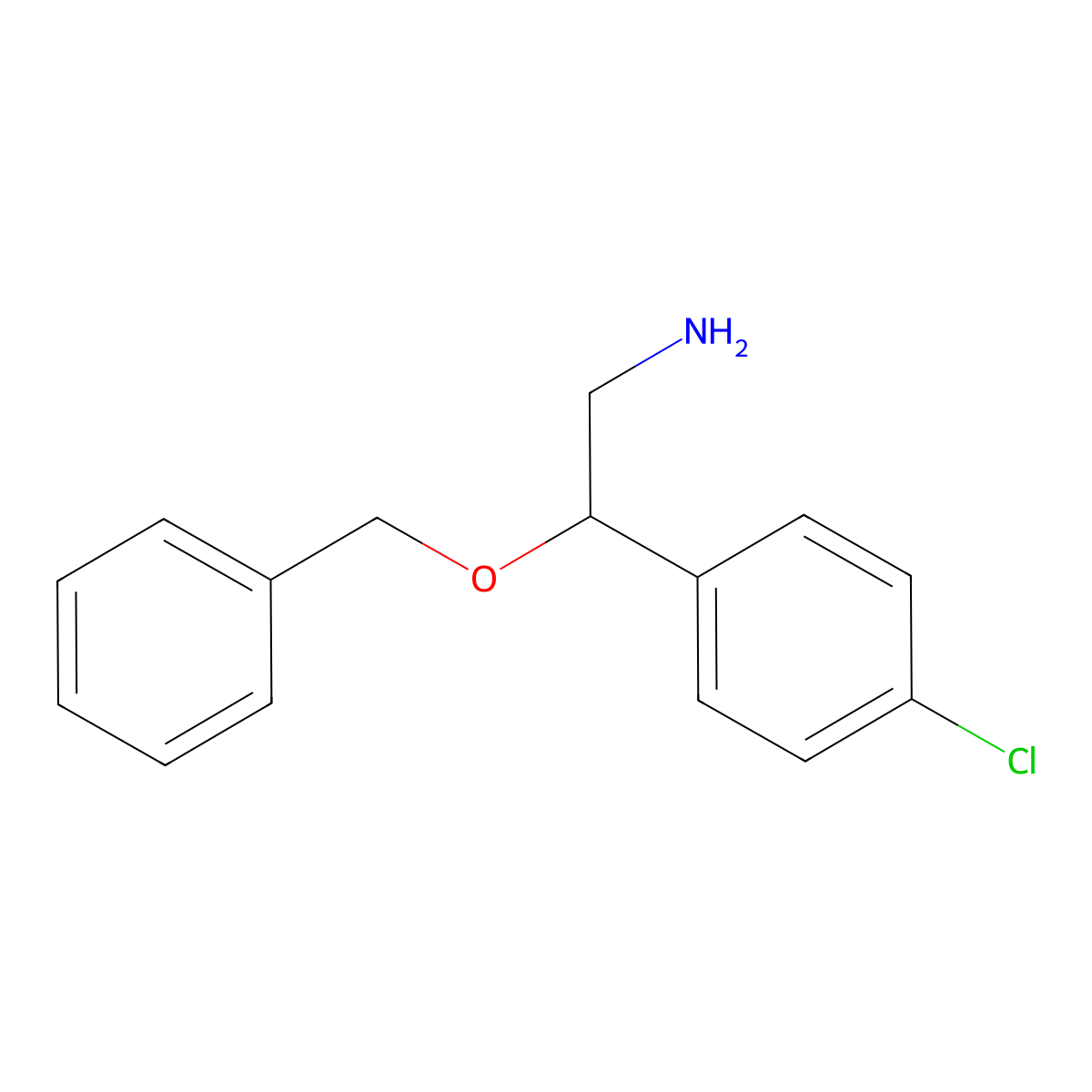 2-(Benzyloxy)-2-(4-chlorophenyl)ethanamine molecular structure, CAS 1273997-18-4