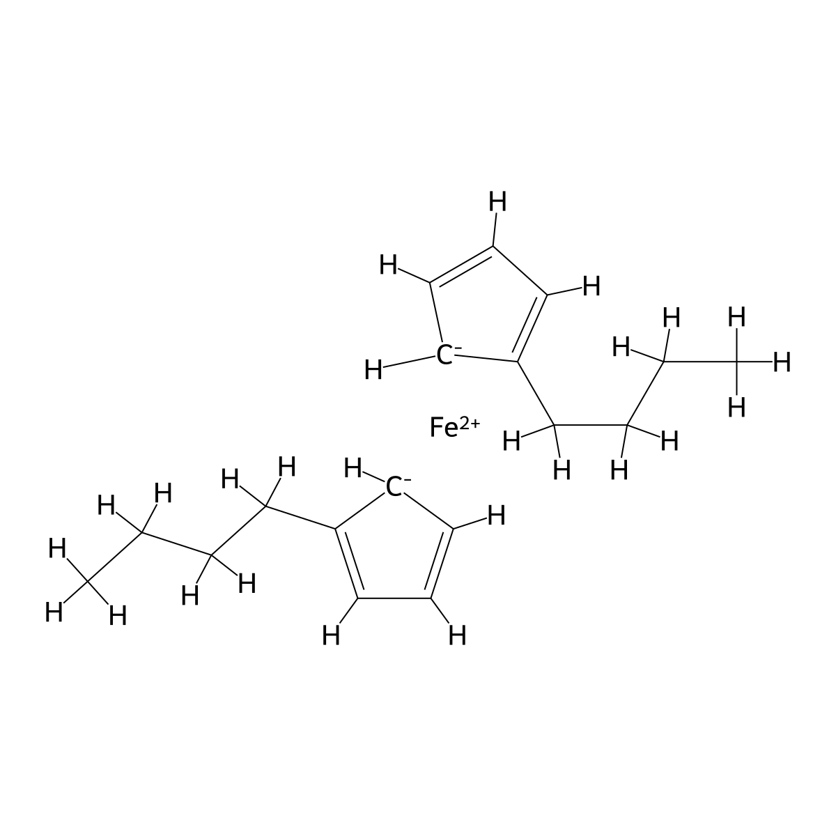 1,1'-Dibutylferrocene molecular structure, CAS 1274-08-4