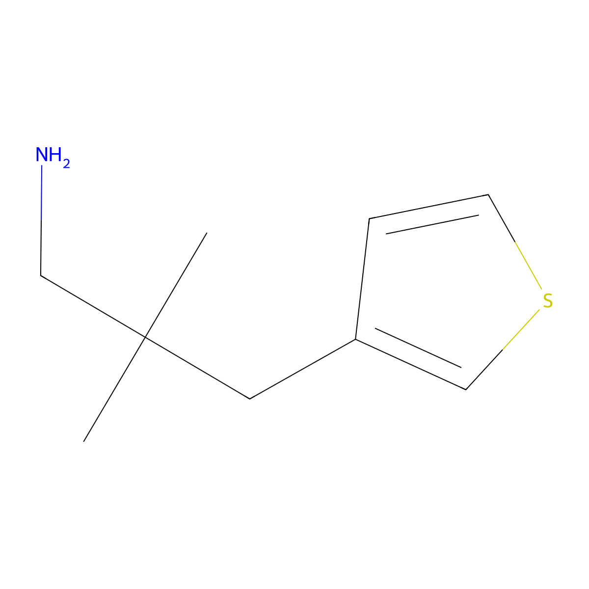 2,2-Dimethyl-3-(thiophen-3-yl)propan-1-amine molecular structure, CAS 1274020-12-0