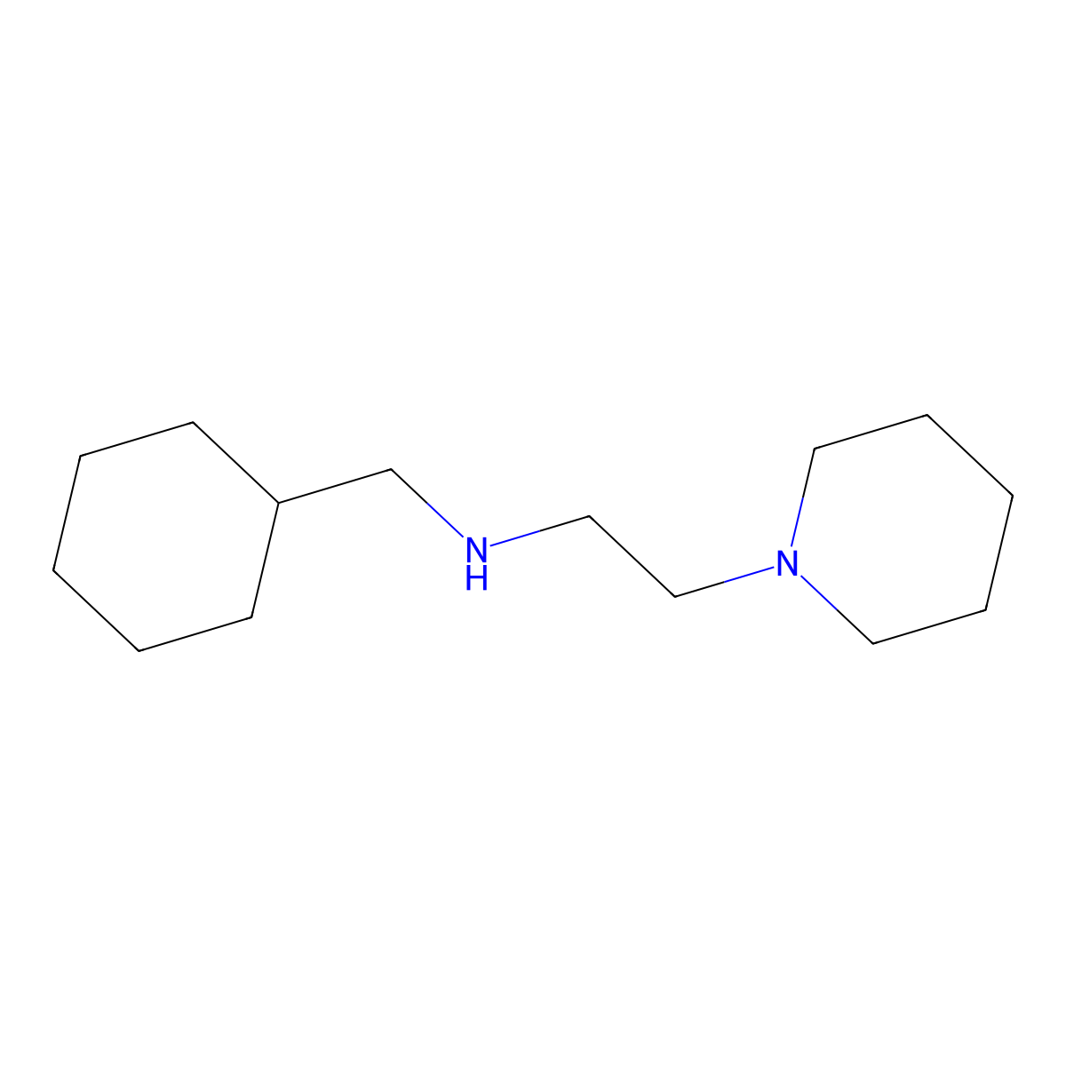 (Cyclohexylmethyl)[2-(piperidin-1-yl)ethyl]amine molecular structure, CAS 127403-39-8