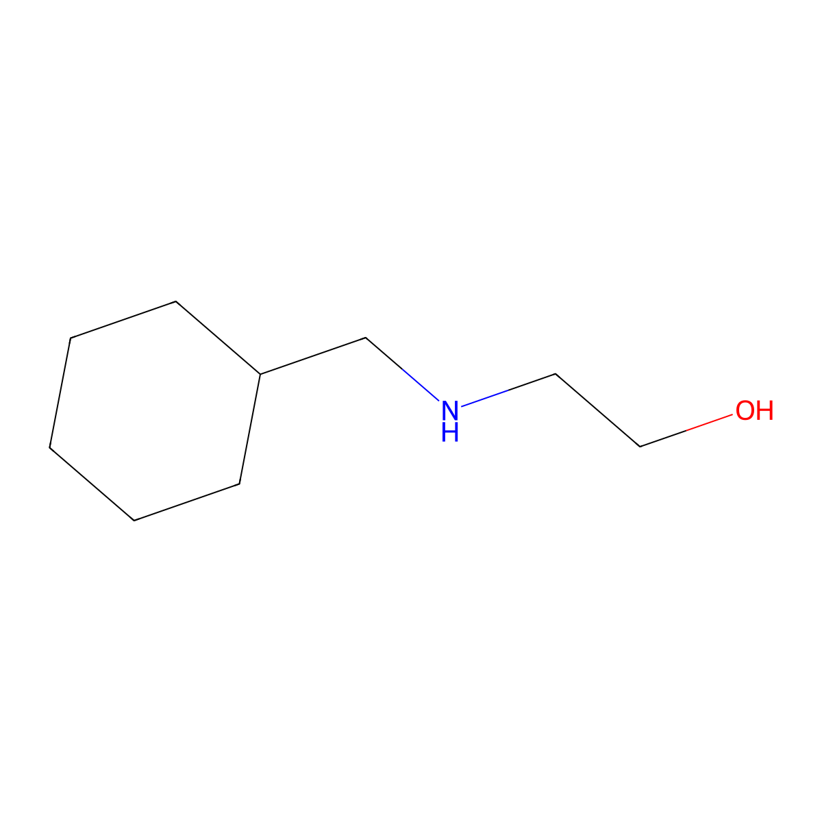 2-[(Cyclohexylmethyl)amino]ethan-1-ol molecular structure, CAS 127403-95-6