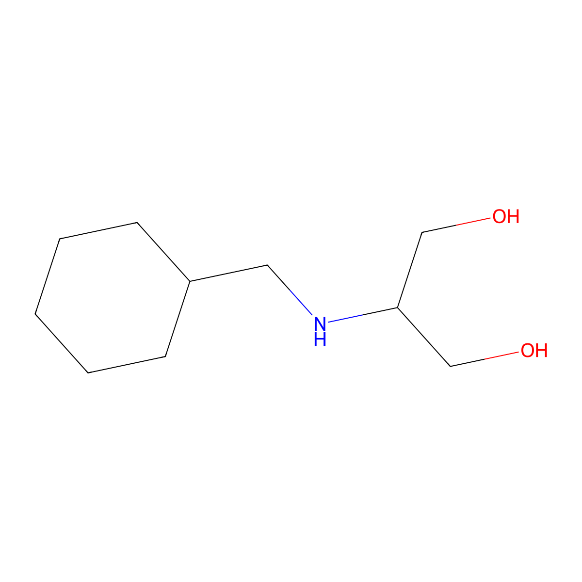2-[(Cyclohexylmethyl)amino]propane-1,3-diol molecular structure, CAS 127403-97-8