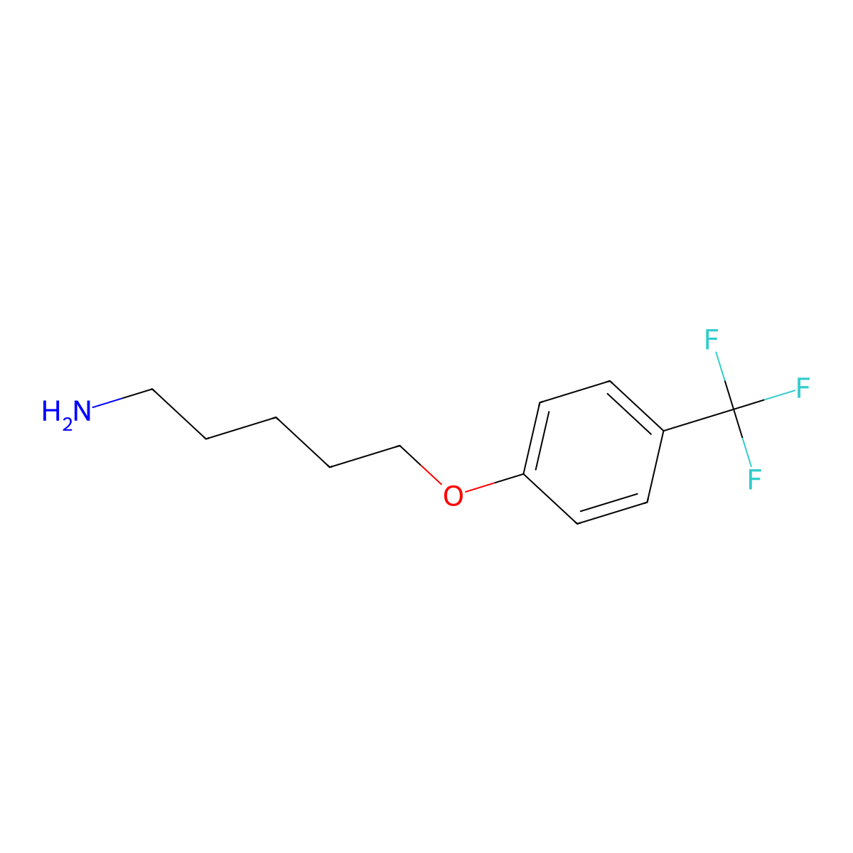 5-(4-(Trifluoromethyl)phenoxy)pentan-1-amine molecular structure, CAS 1274031-83-2