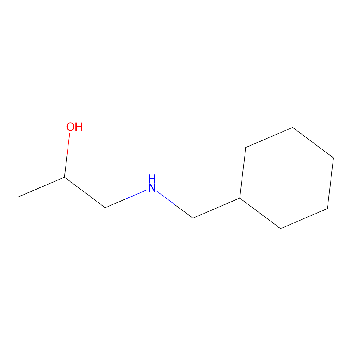1-[(Cyclohexylmethyl)amino]propan-2-ol molecular structure, CAS 127404-03-9